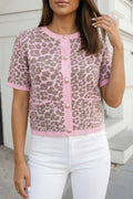 Leopard Button Down Sweater Cardigan SS26 | S-XL