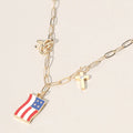 American USA Flag Necklace
