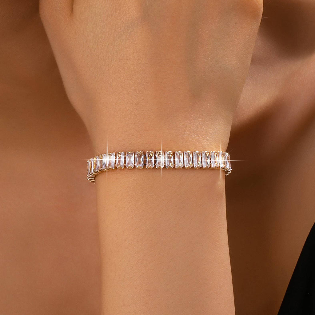 Baguette Crystal Tennis Bracelet | 80B1658