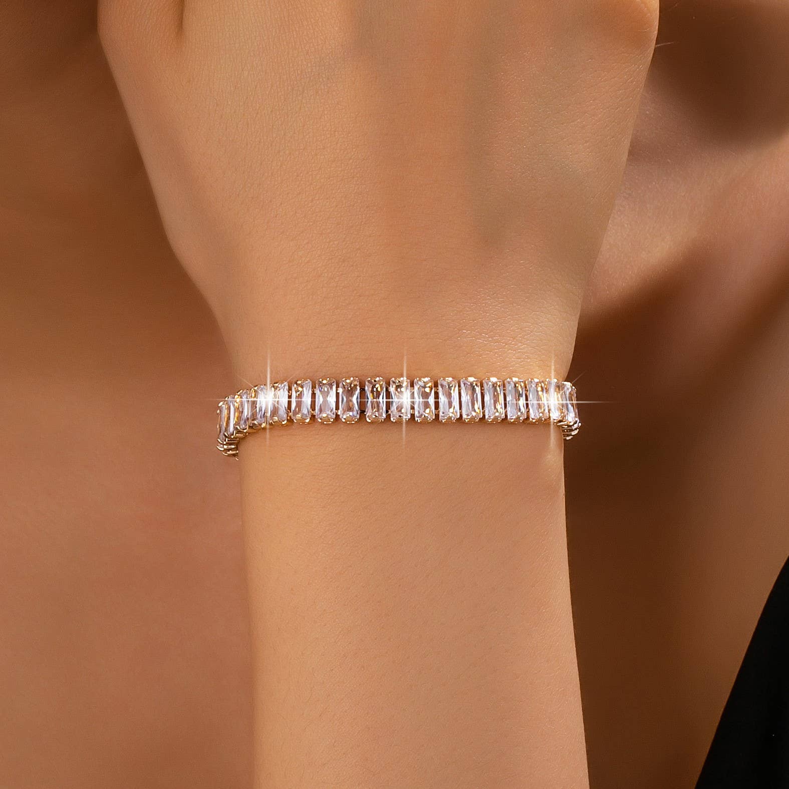 Baguette Crystal Tennis Bracelet | 80B1658