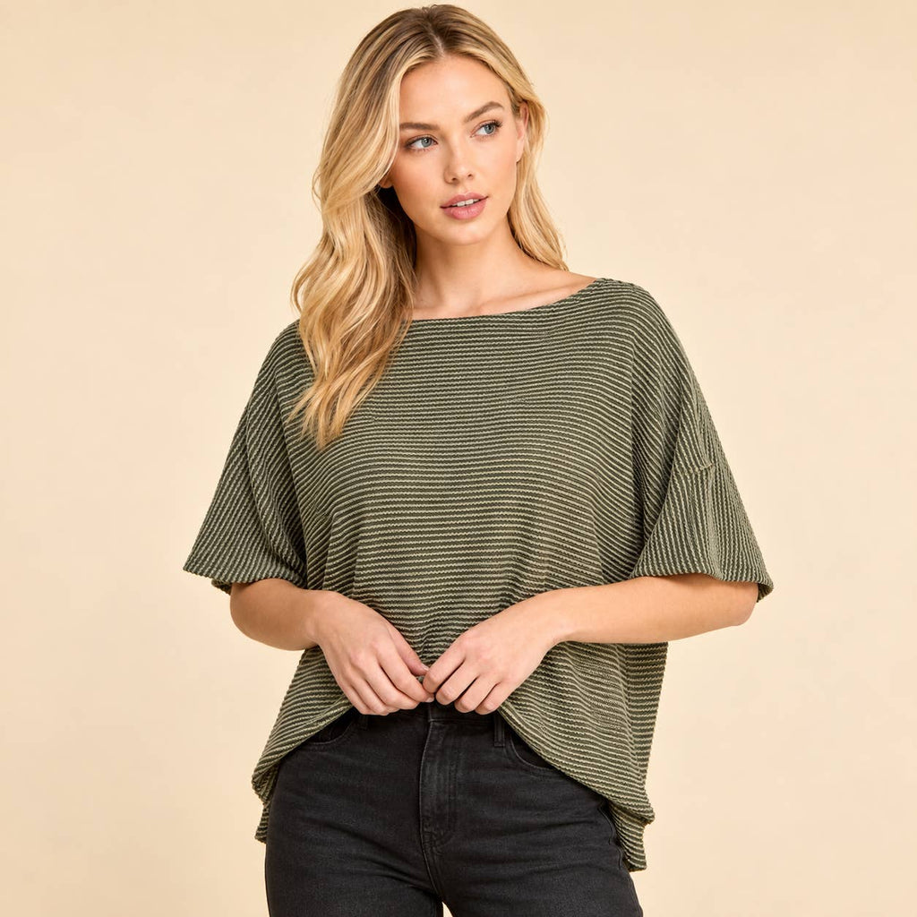 Solid Ribbed Basic Top
