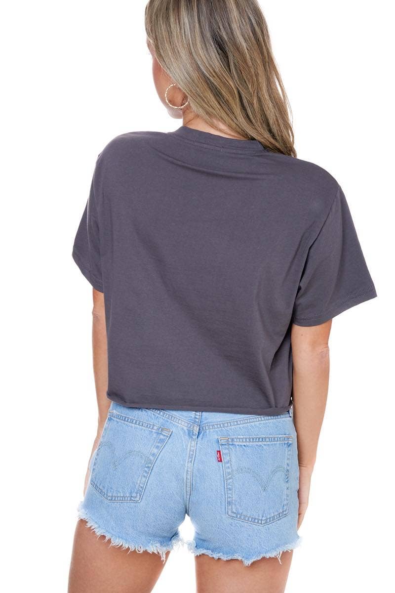 Cowboy Essentials Graphic S/S Faux Cropped Tee