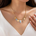 Vintage Coquette Multi-Charm Link Necklace | 80N93423