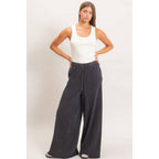Wide Leg Mineral Wash Pants