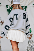 Game Day Football Lt Gray Sweatshirt