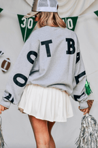 Game Day Football Lt Gray Sweatshirt