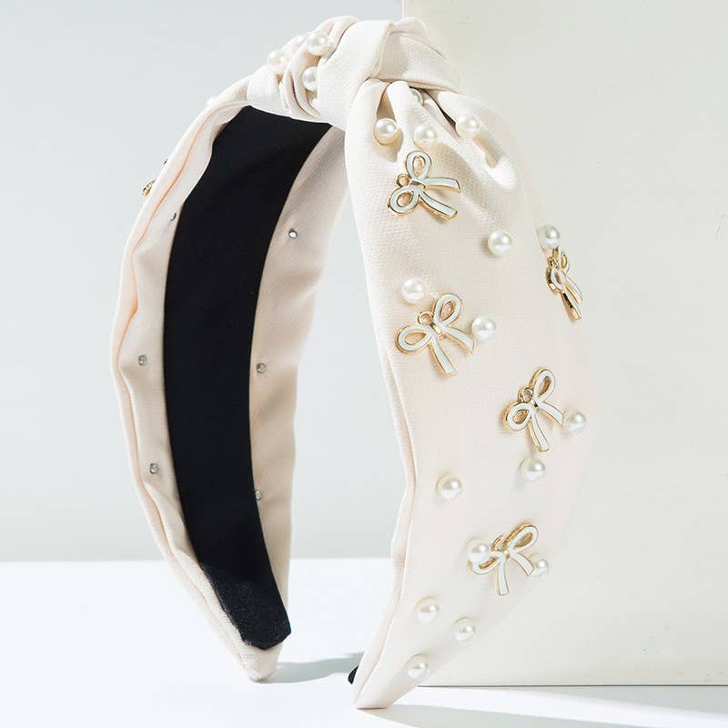 Classy Bow + Pearl Headband