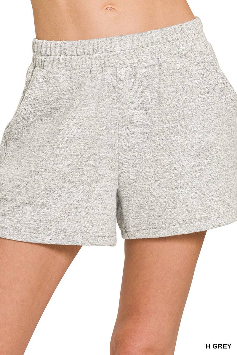 Soft Elastic Waistband Shorts w/ Pockets