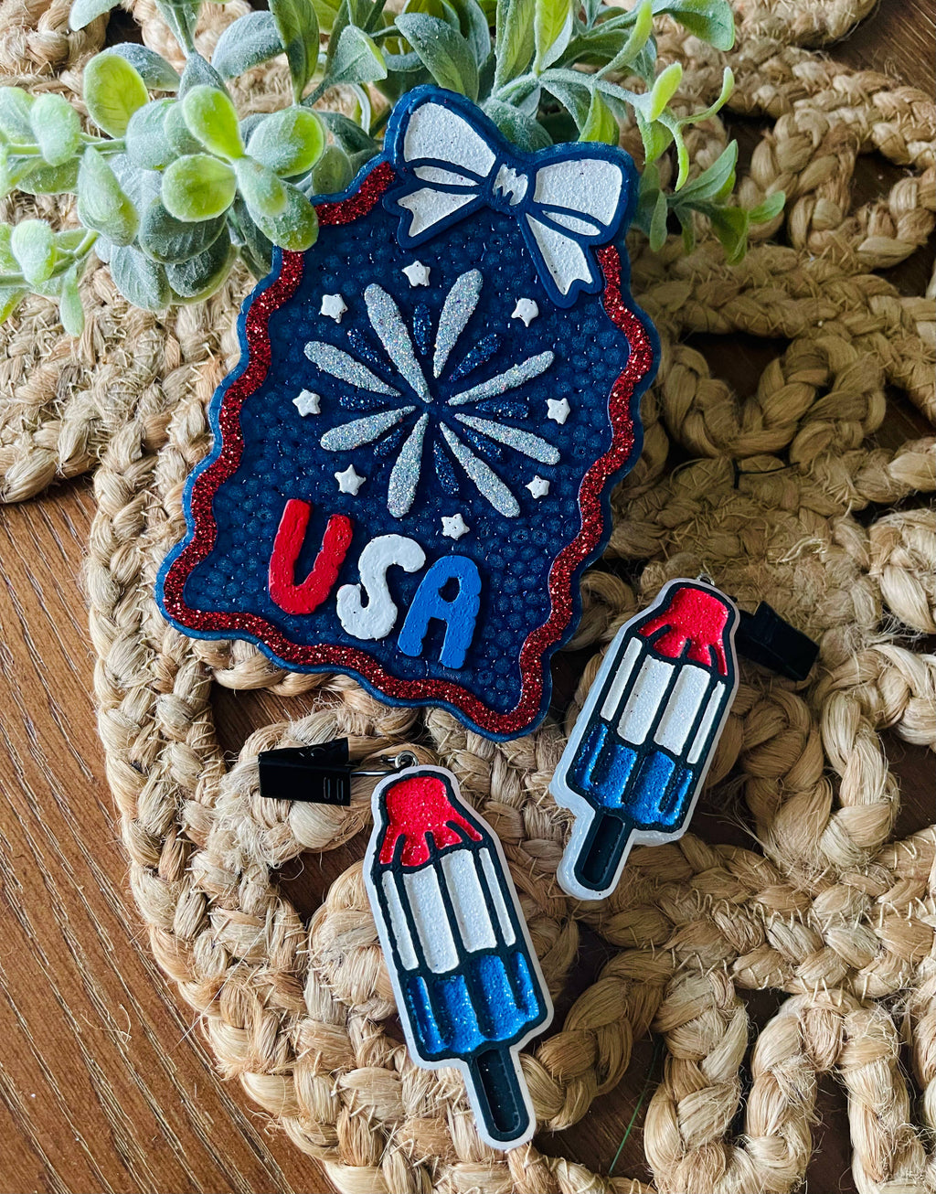 USA Firework Car Freshie 