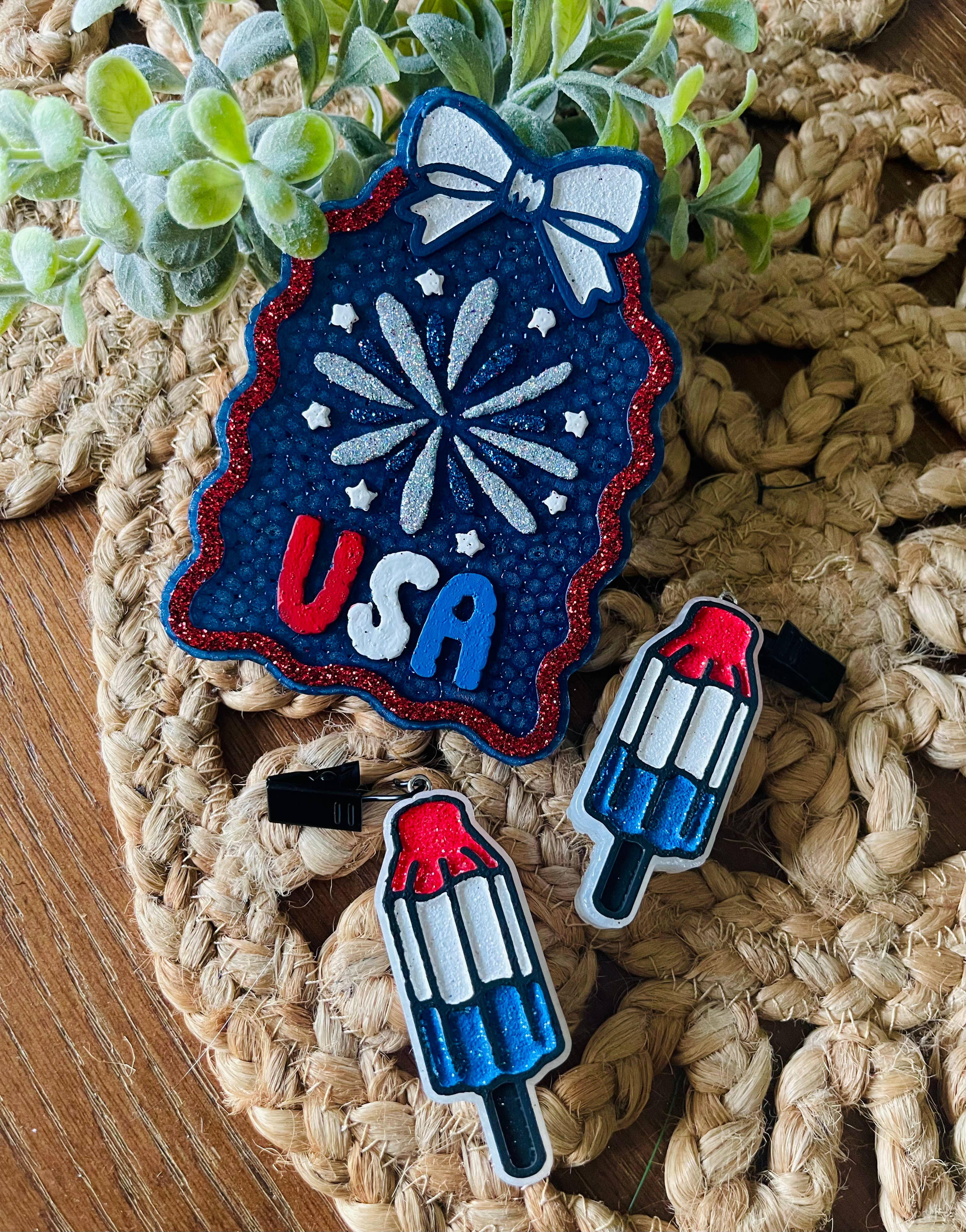 USA Firework Car Freshie 