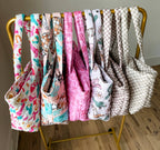 Western Print Everyday Carryall Tote Bag - Fabric Quilted 