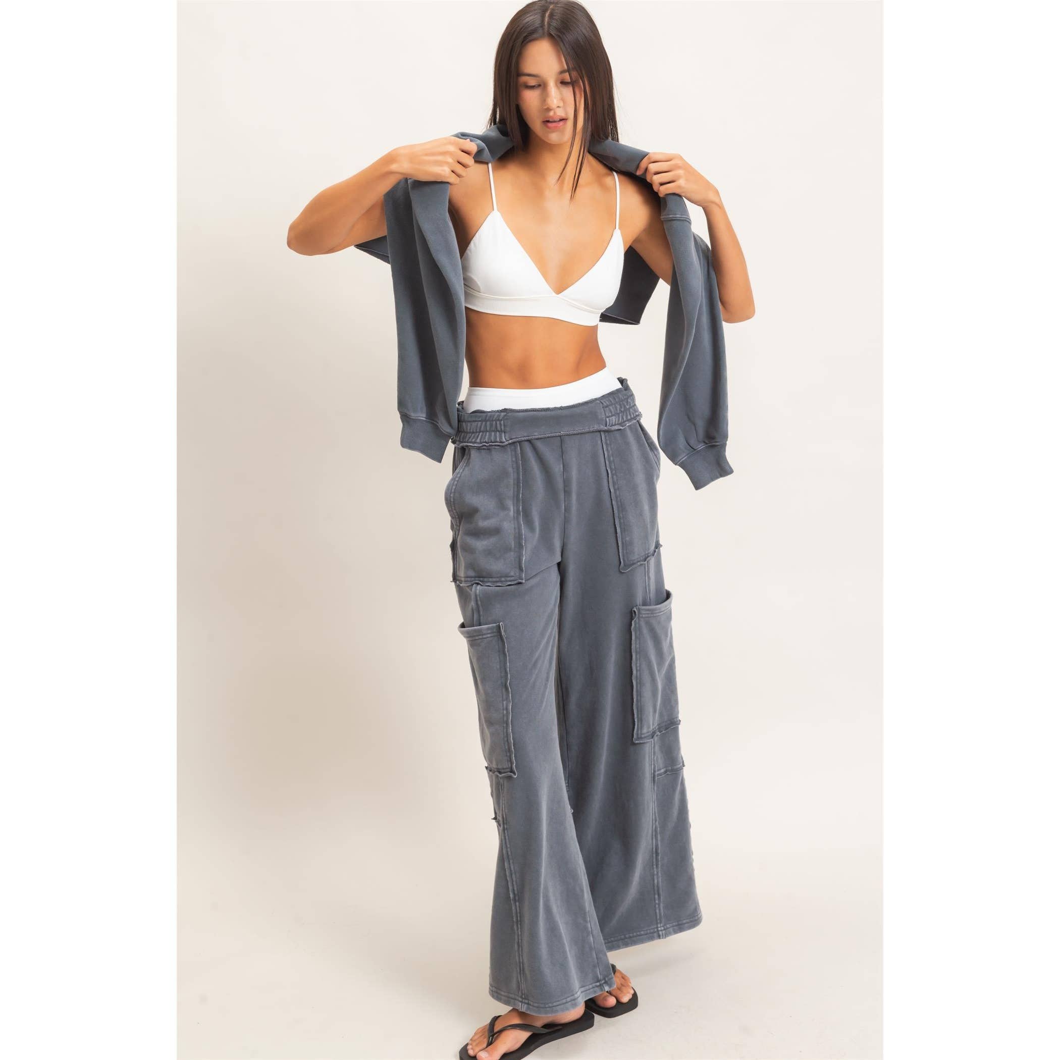 Mineral Wash Cargo Pocket Pants