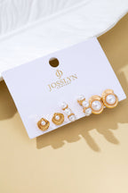 Shell Pearl Seashell Trio Earring Set | 80E62027