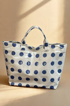 LAS Polka Dot Durable Waterproof PVC Tote Bag
