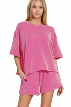 Rib Tee & Shorts 2pc Set