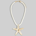 Starfish Twisted Cord Statement Necklace