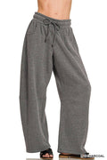 Fleece Barrel Leg Sweatpants