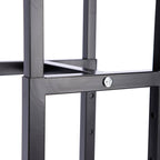 4-Way Black Clothing Rack With Slant Arms