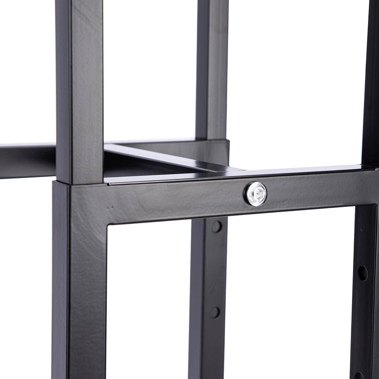 4-Way Black Clothing Rack With Slant Arms