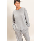 Raw Edge Waffle Sweatshirt