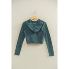 Zip Up Cropped Hoodie