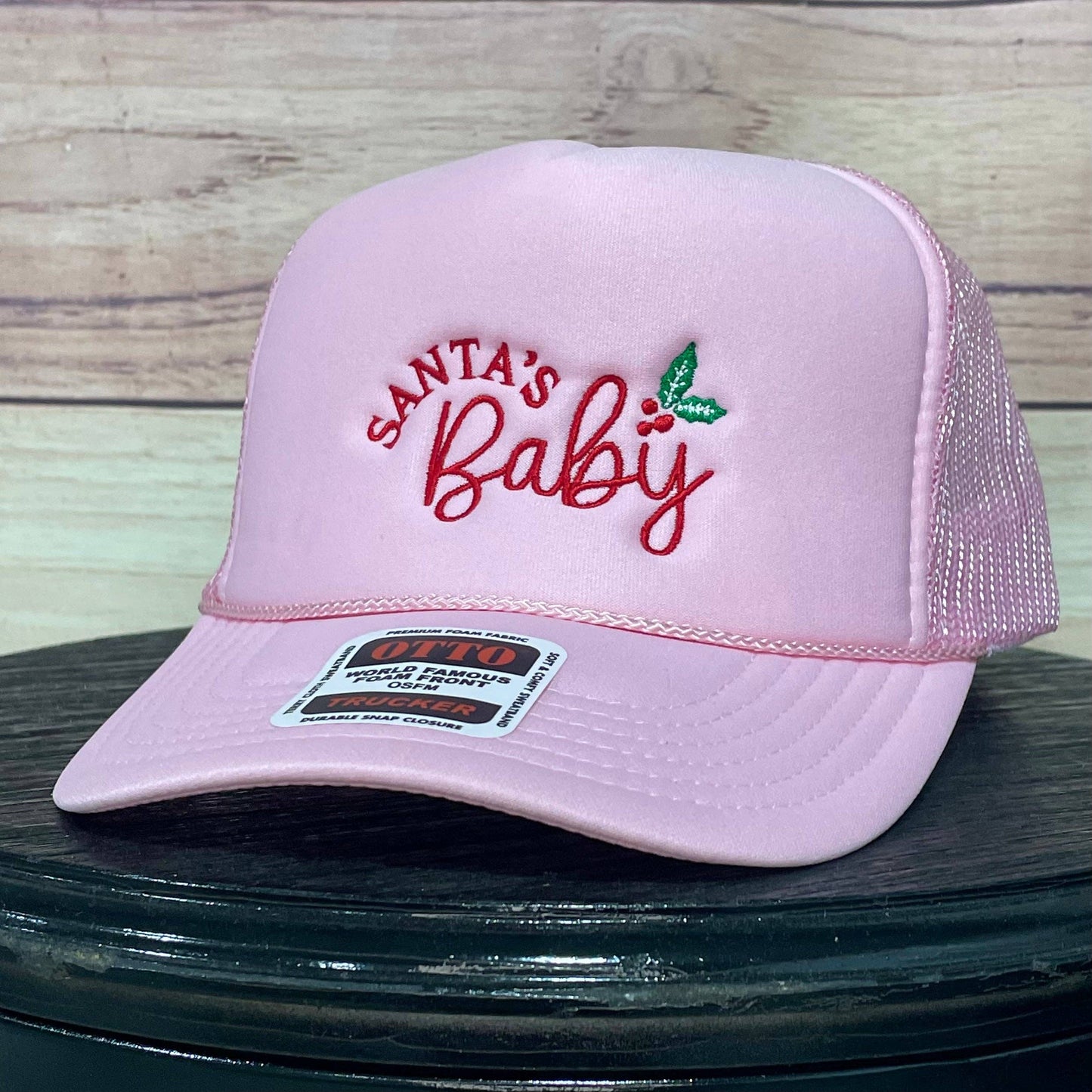 Santa's Baby Embroidered Trucker Hat