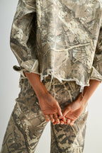 BOYFRIEND JACKET RAW HEM