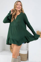 SW275 - Waffle Knit Flare Top