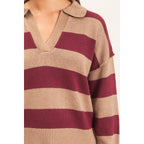 Rugby Stripe Polo Sweater
