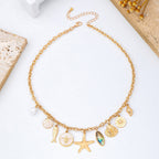 Charm Necklace-Sea Starfish Seashell Fish | 80N92950