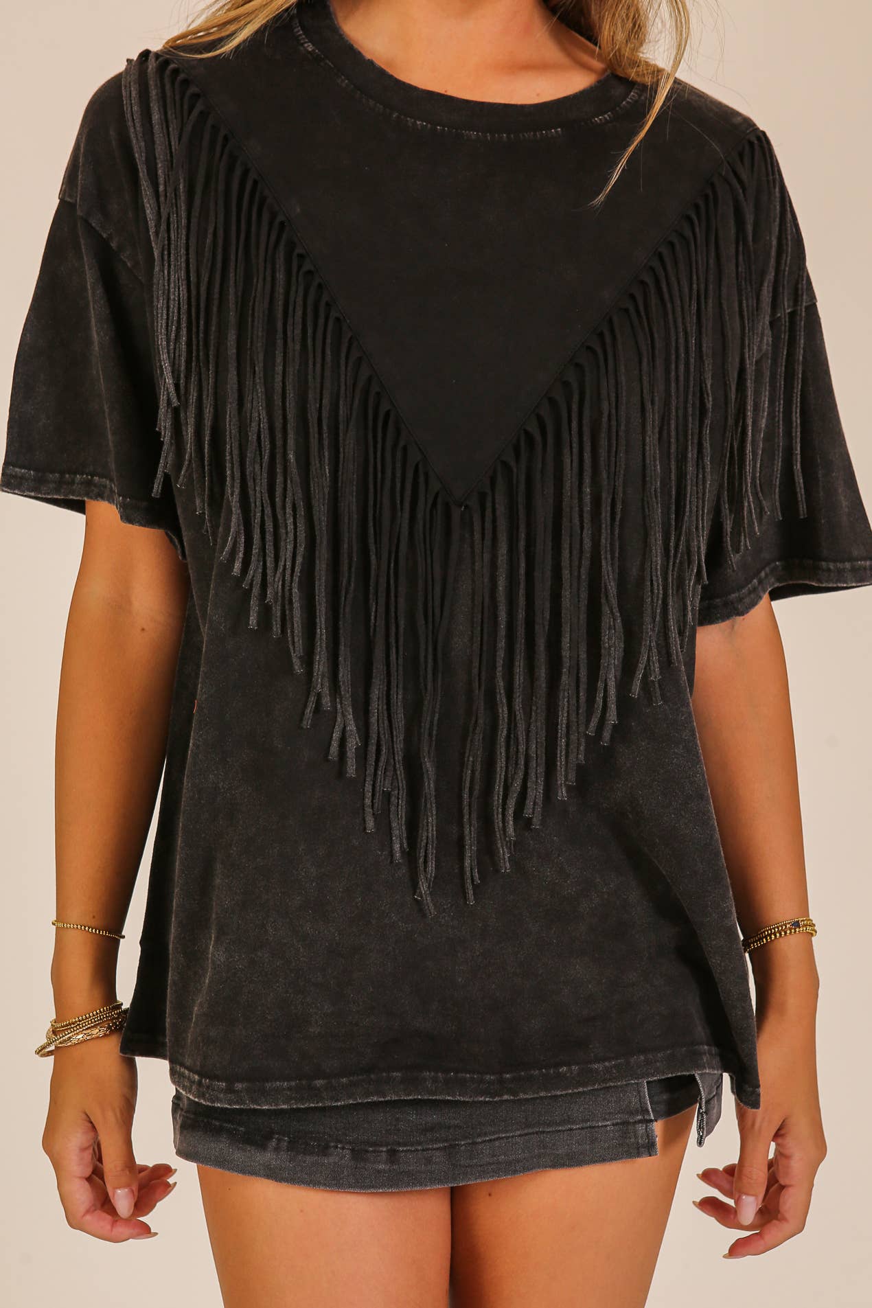 Vintage Fringe Boho Washed Tee