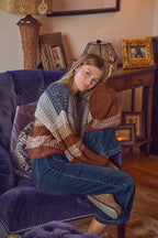 STRIPED MULTI COLOR CROP SWEATER