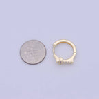 Cross Gold Hoop Earring