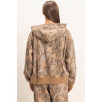 Tree Camouflage Zip-Up Hoodie