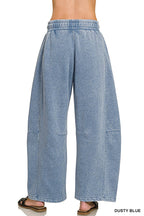 Barrel Leg Washed Sweatpants w/ Pockets