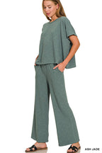 Cotton Slub Top And Pants Set