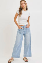 WIDE LEG  DENIM JEANS