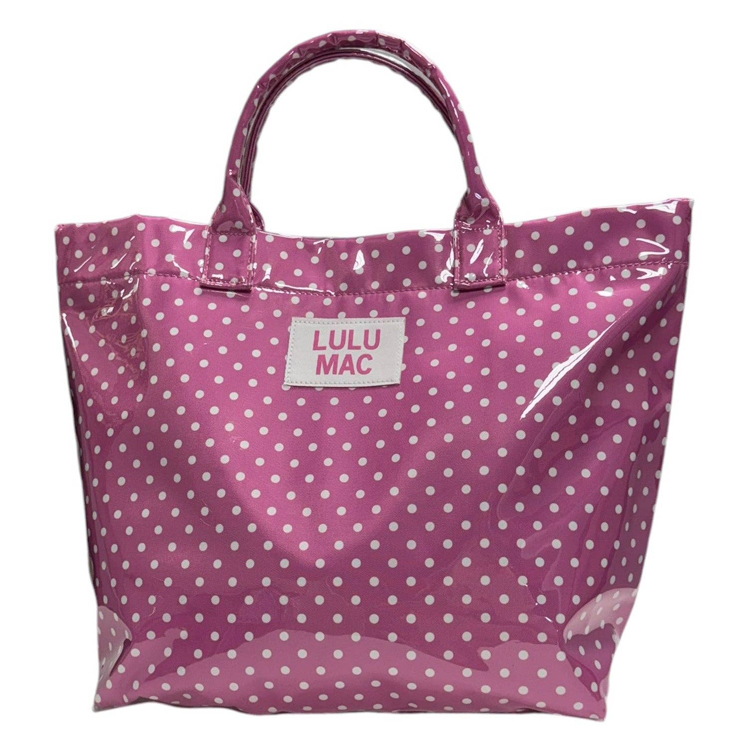 LM-BG-1003 TOTE BAG PINK/WHITE DOT