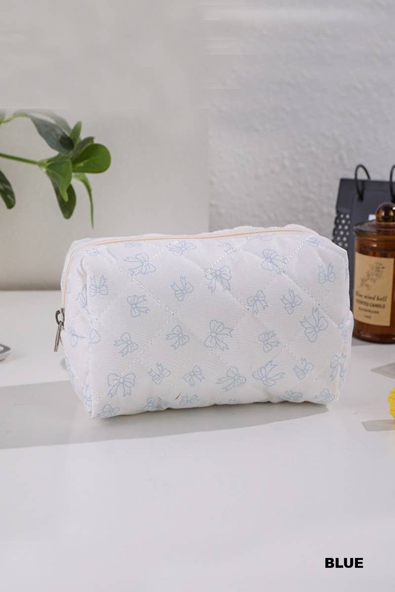 Coquette Bow Cosmetic Makeup Bag