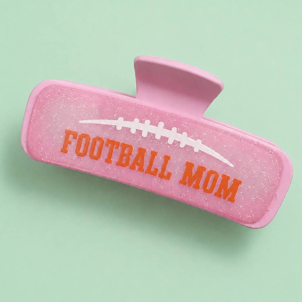 LARGE FOOTBALL MOM HAIR CLAW CLIPS | 40H1136