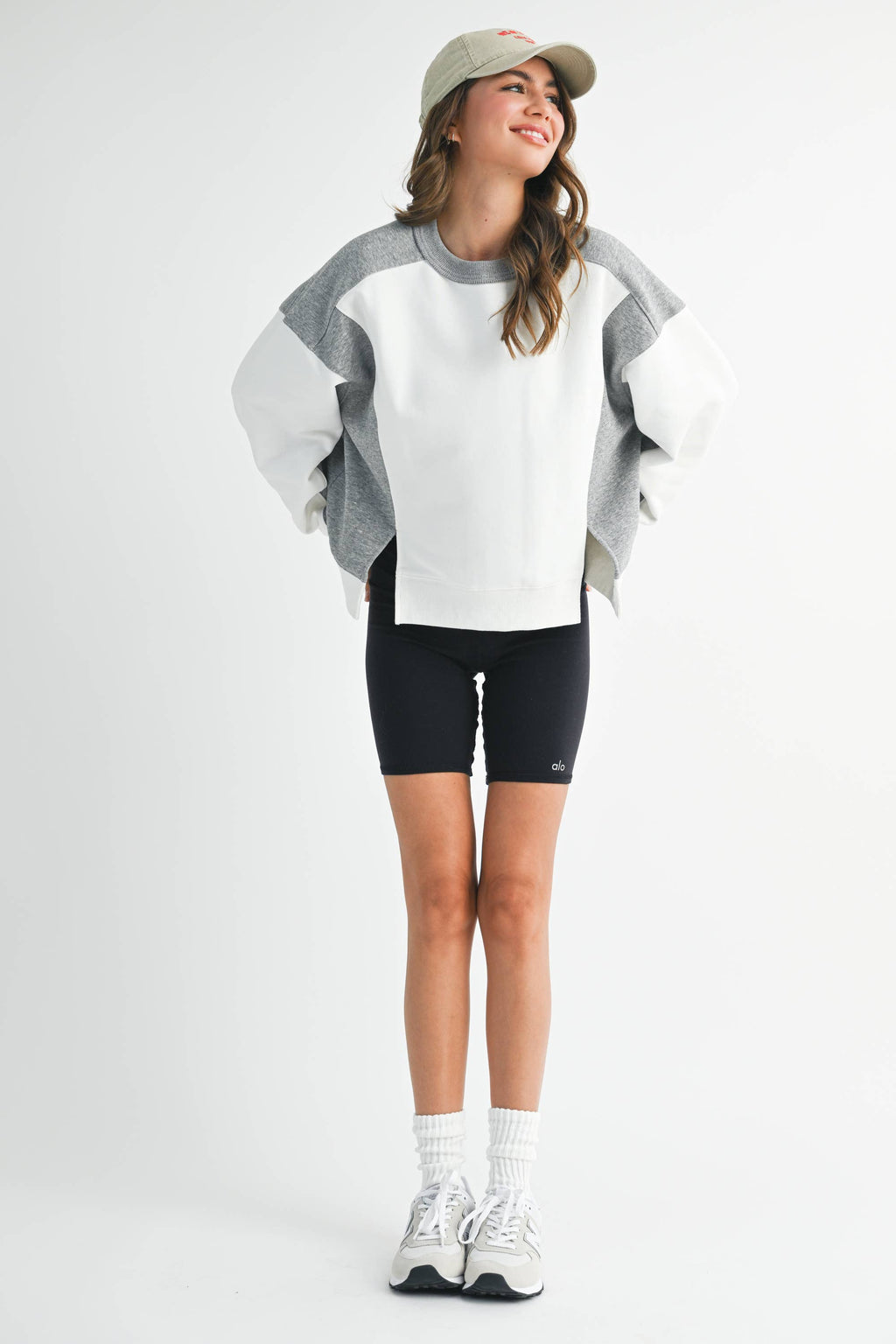 9106FK Colorblock Terry Pullover Sweatshirt