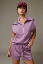 Blake Half Zip Top + Shorts Set