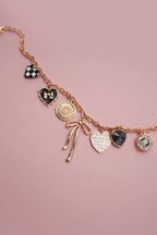 Bow Checker Necklace