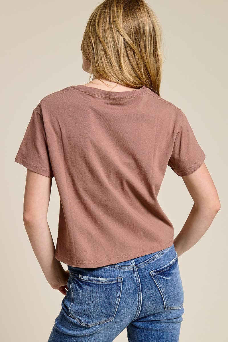 Free Bird America Vintage Graphic S/S Seamless Faux Crop