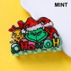 Holiday Christmas Grinch Theme Hair Claw Clip | 40H1156