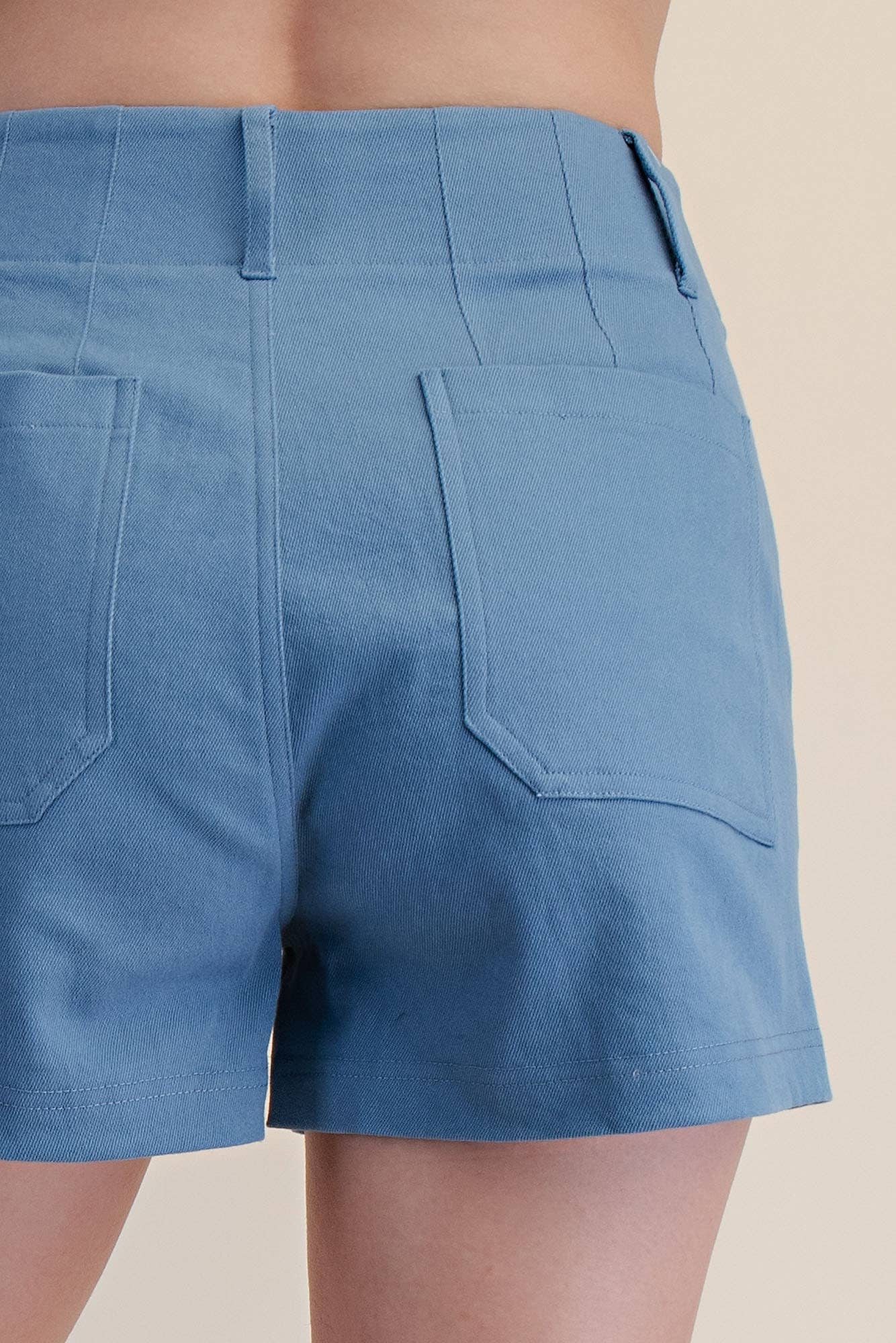Stretch Shorts High Waist Front Pocket