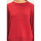 Ribbed Crew Neck Sweater