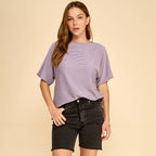 Solid Ribbed Basic Top