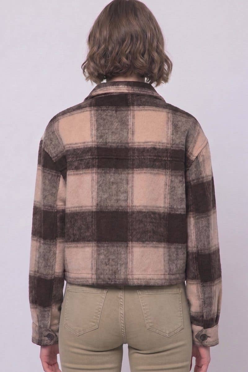 Plaid Cropped Shacket