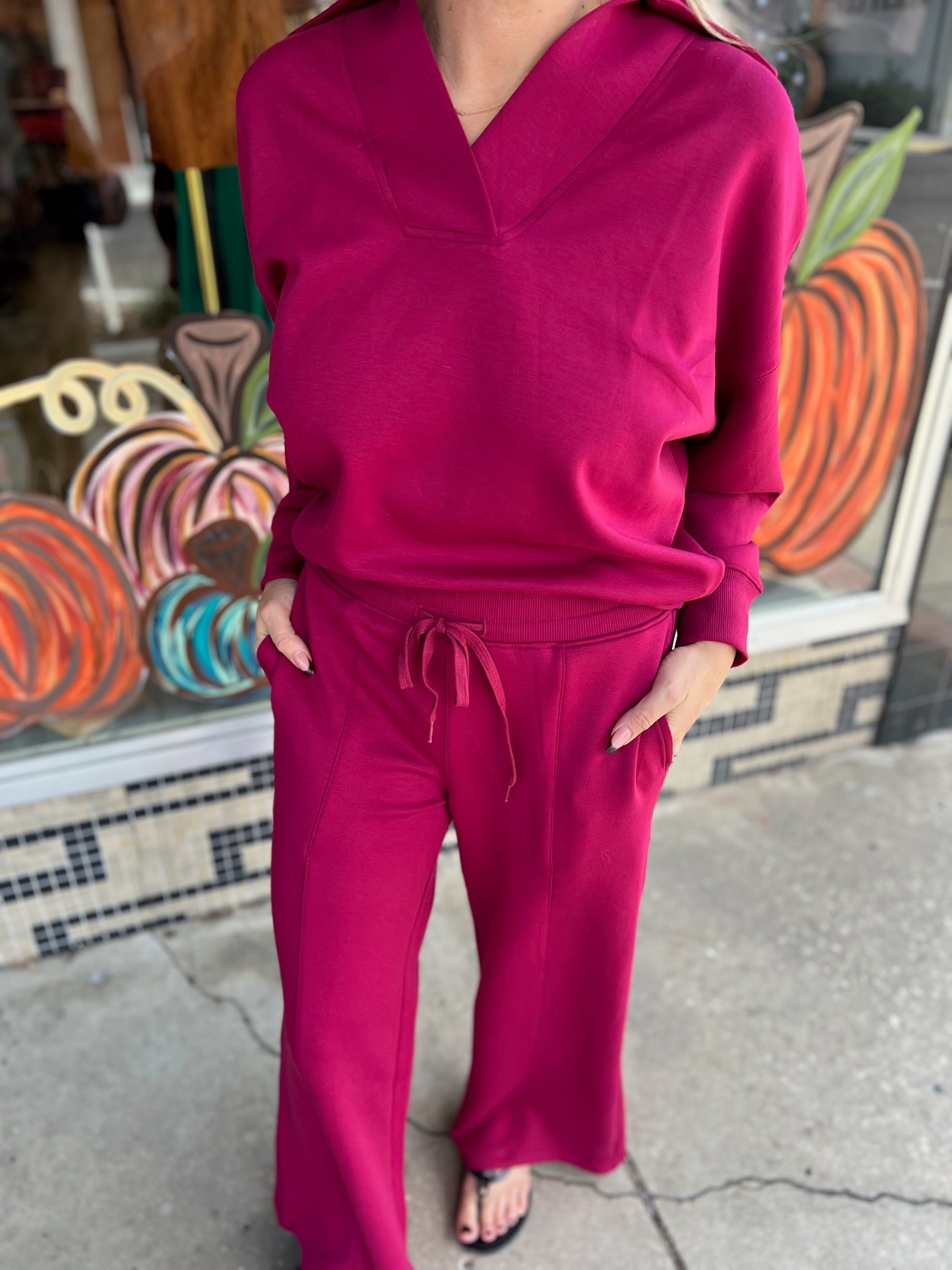 Scuba Collared Pullover & Pants 2PC Set
